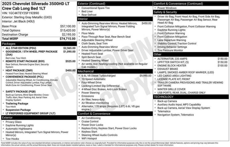 chevrolet silverado 3500hd 2025 1GC4KTEY2SF192890 image chevrolet silverado 3500hd 2025 1GC4KTEY2SF192890 image